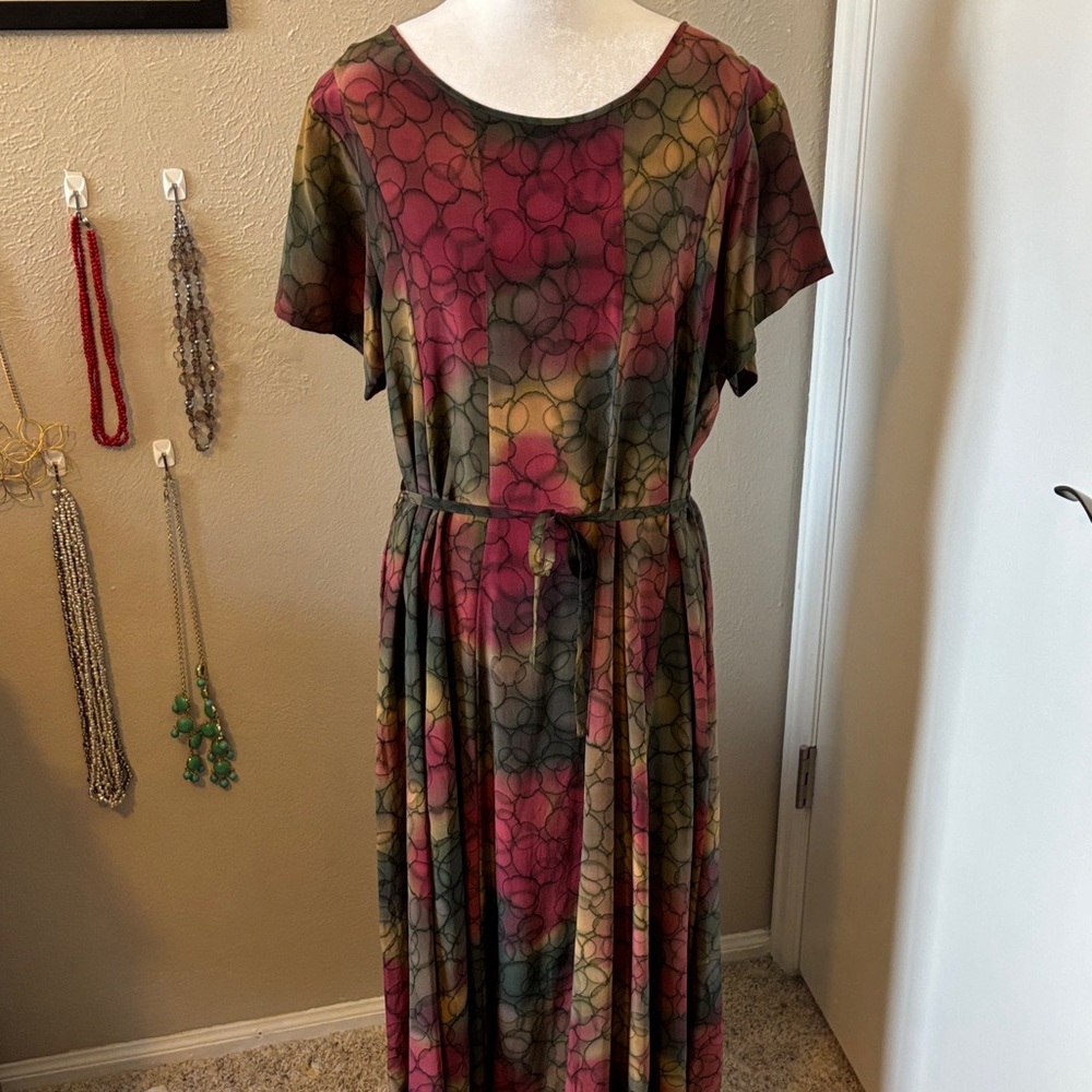 SIMPLY SILK Abstract multicolor Dress size L - Picture 6 of 10